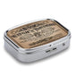 Metal 2 Compartment Pill Organizer Travel Friendly Portable Compact Pill Box Cute Pill Case to Hold Vitamins