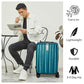 20 Inch Carry On Luggage 22x14x9 Airline Approved Lightweight PC Hard Shell Suitcases with Wheels Travel Luggage Rolling Suitcase Travel Luggage Bag Christmas for Birthday