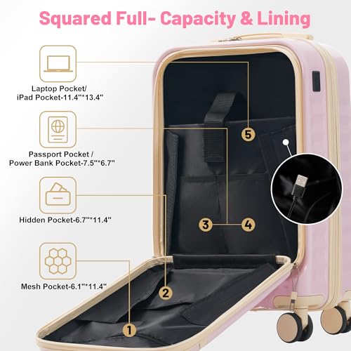 Luggage Sets Front Opening (2 Count)