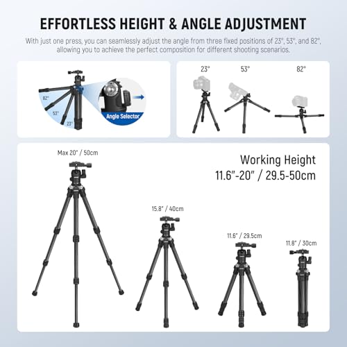 TP09 Carbon Fiber Mini Tripod Compatible with iPhone