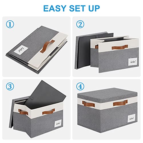 Large Storage Bins with Lids (3 Count)
