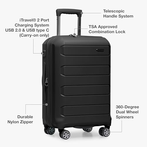 Pagosa Hardshell Expandable Luggage with Spinner Wheels (2 Piece)