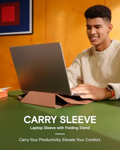 Laptop Carry Sleeve with Stand &Smart Storage for 13" Laptop for Work