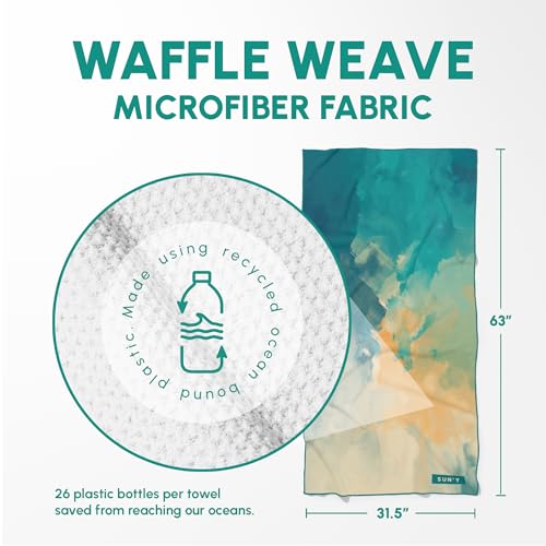 Waffle Microfiber Beach Towel