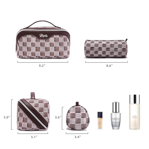 Travel Makeup Bag Cosmetic Bags for Women (3 Count)