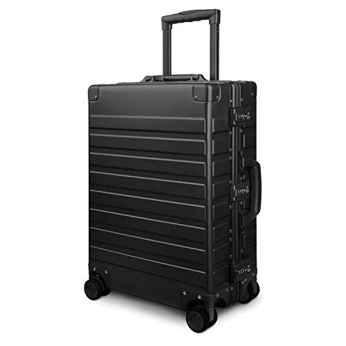 All Aluminum Luggage with TSA Locks Metal Hard Shell Zipperless Spinner Alloy Metal Suitcase