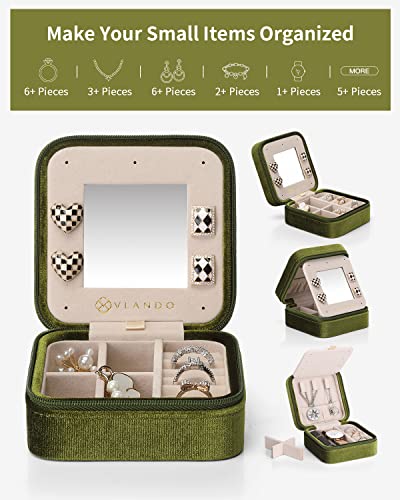 Plush Velvet Travel Jewelry Case