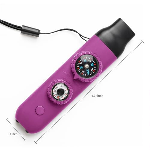 Multifunctional Survival Emergency Whistle for Kids with Compass Hiking Survival (2 Count)