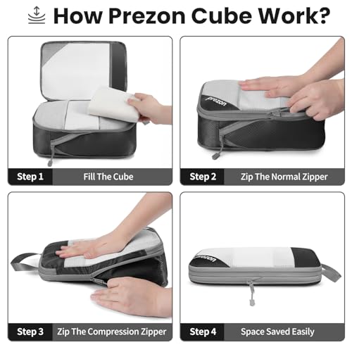 Compression Packing Cubes for Travel (6 Count)
