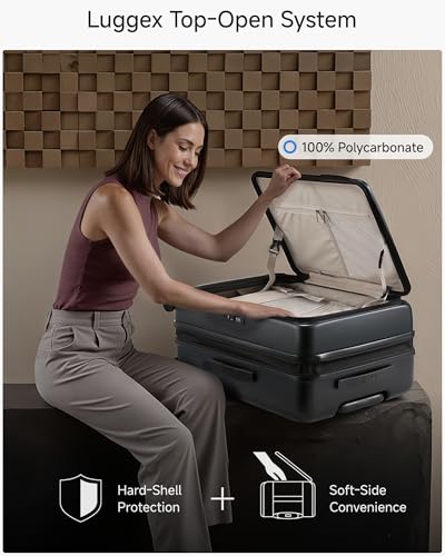 Checked Top Opening Suitcase