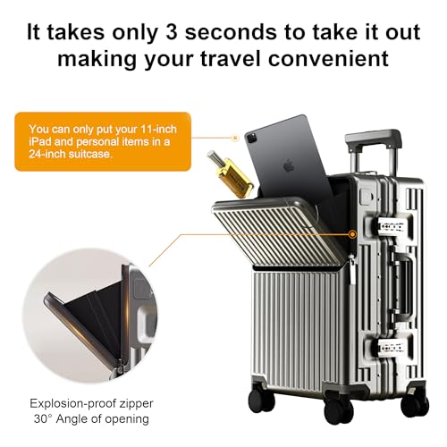 Carry on suitcase Zipperless Luggage