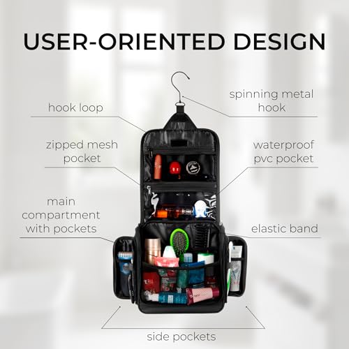 Travel Toiletry Bag for Men and Women (19 Count)