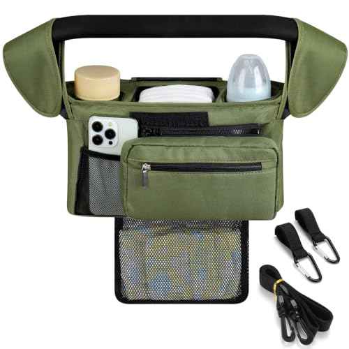 Universal Stroller Organizer with Insulated Cup Holder