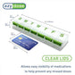 Weekly (7-Day) Pill Organizer, 2XL Compact Medicine Case, Green