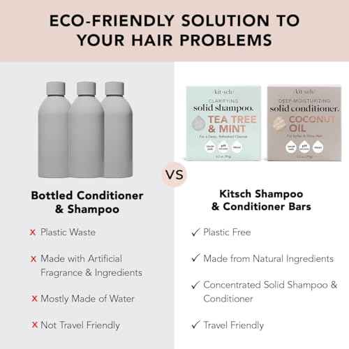 Tea Tree Shampoo Bar & Coconut Oil Conditioner Bar (5.9 Ounce)