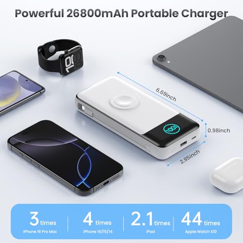 Portable Charger for iPhone with Built
