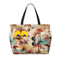 Beach Bag for Women Plam Tree Print Beach Tote Bag Waterproof Sandproof Large Bags with Zipper Big Capacity for Travel