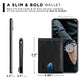 RFID Blocking Slim Bifold Genuine Leather Minimalist Front Pocket Wallets for Men with Money Clip Thin Mens