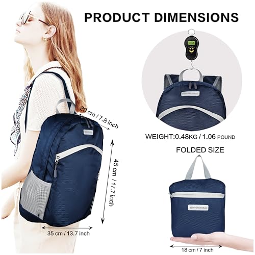 35L Foldable Waterproof Backpack For Outdoor Sports With Inside Wet Clothes Compartment Packable For Multiple Uses Ultra Lightweight Ideal For Hiking Men And Women Travel