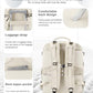 Large Travel Backpack Carry On for Women Man Gym Backpacks with Laptop Compartment Mochila de Viaje Teacher Personal Item Backpack Rucksack Airplane Accessories Must Haves Beige