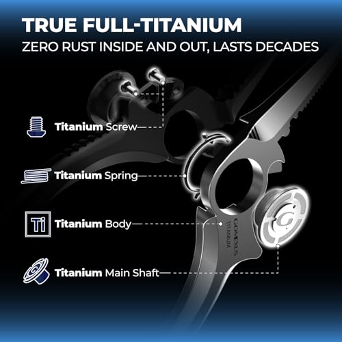 Titanium Fishing Pliers 6.5'' with Side Cutters