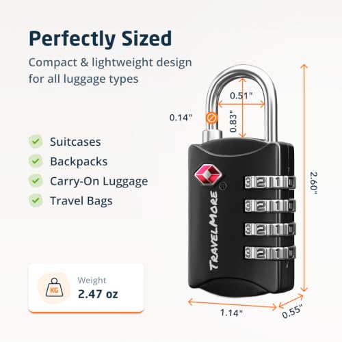 Luggage Locks TSA Approved (3 Count)