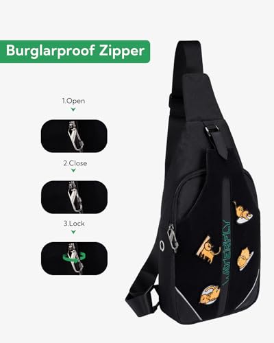 Medium Crossbody Sling Backpack Anti Theft Backpack for Traveling Chest Shoulder Bag