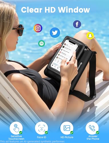 IPX8 Floating Waterproof Fanny Pack Holds Phone (2 Count)