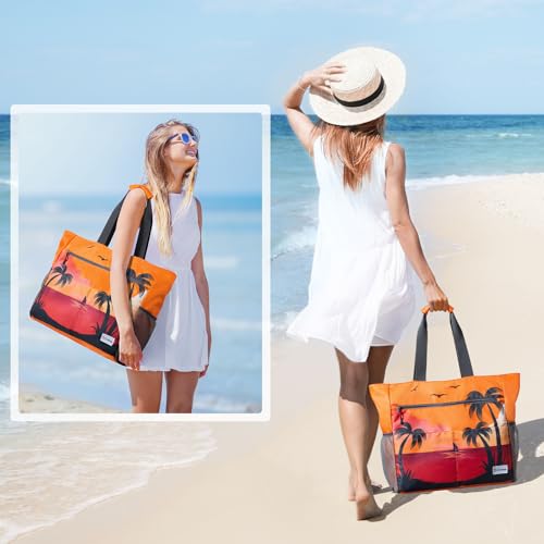 Beach Bag Waterproof Sandproof Large Capacity Foldable for Women