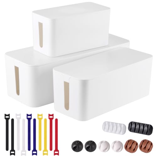 3 Pack Cable Management Box (3 Count)