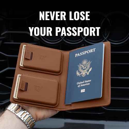 Passport with AirTag Holder Wallet