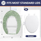 Microfiber Elongated Toilet Seat Cover 19.5"x 15" Machine Washable