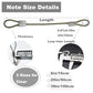 1/8"(3mm) Wire Diam Stainless Steel Cable Eyelets Loops Short Rope Lanyard Safety Tether Chain Lock with Vinyl Coated Cover, 10Pcs 20" Long Clear (10 Count)