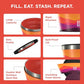 1 Quart Collapsible Insulated Bowl with Lid