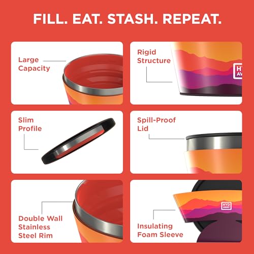 1 Quart Collapsible Insulated Bowl with Lid