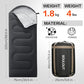 3 4 Season Sleeping Bag for Adults Lightweight Warm Cold Weather Camping Bag with Waterproof Compression Sack