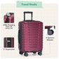 Boren Expandable Hardside Rugged Travel Luggage with 8 Spinner Wheels (3 Piece)
