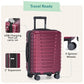 Boren Expandable Hardside Rugged Travel Luggage with 8 Spinner Wheels (2 Piece)