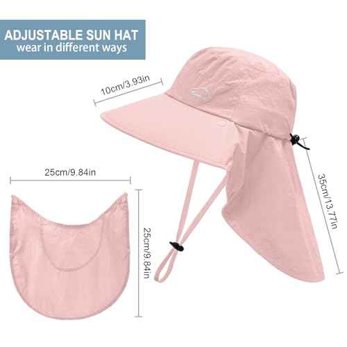 Sun Hat for Men Women with Neck Flap