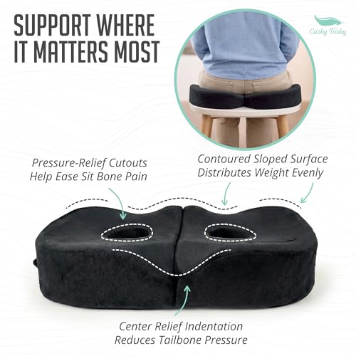 Seat Cushion Premium Foldable Sit Bone Cushion for Pressure Relief