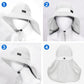 Cooling Sun Hat for Men Women UPF50+ Wide Brim Fishing Hat with Neck Flap Adjustable Foldable Bucket Hat for Hiking White