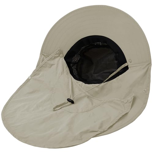 Sun Hat for Men Women with Neck Flap