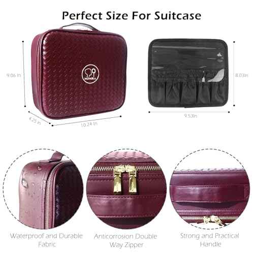 Travel Makeup Bag Cosmetic Bag Makeup Organizer Bag with Lighted Mirror