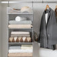 3 Shelf Hanging Closet Organizer with Half Compartment