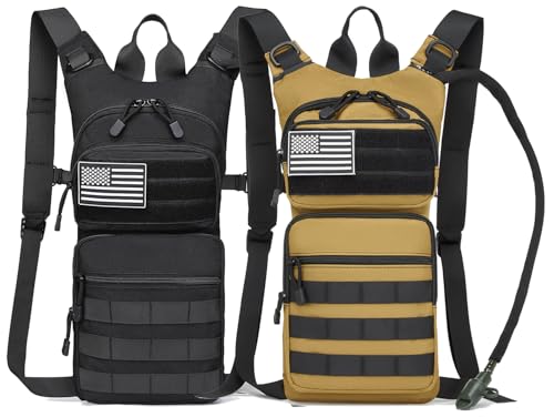 Insulated Water Hydration Pack Bag with 3L TPU Bladder Tactical Molle Hydration Backpack for Hiking Cycling Running