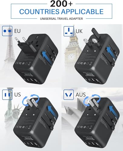 100W GaN Universal Travel Adapter with USB