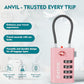 TSA Approved Luggage Locks with Search Alert Indicator (3 Count)