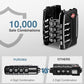 6 Pack TSA Approved Luggage Locks 4 Digit Code Cable Lock Black (6 Count)