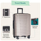 Boren Expandable Hardside Rugged Travel Luggage with 8 Spinner Wheels