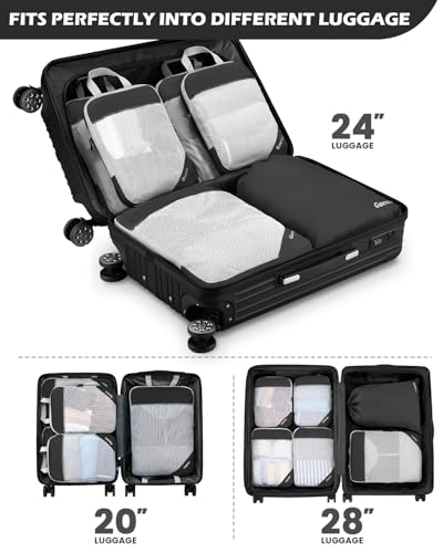 Compression Packing Cubes for Travel (6 Count)